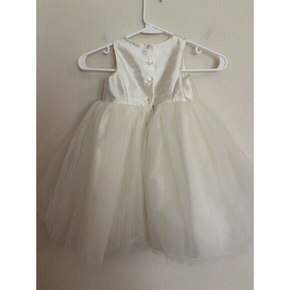Davids Bridal White Flower Girl Dress Size 3 Formal Wedding Party - Picture 2 of 5